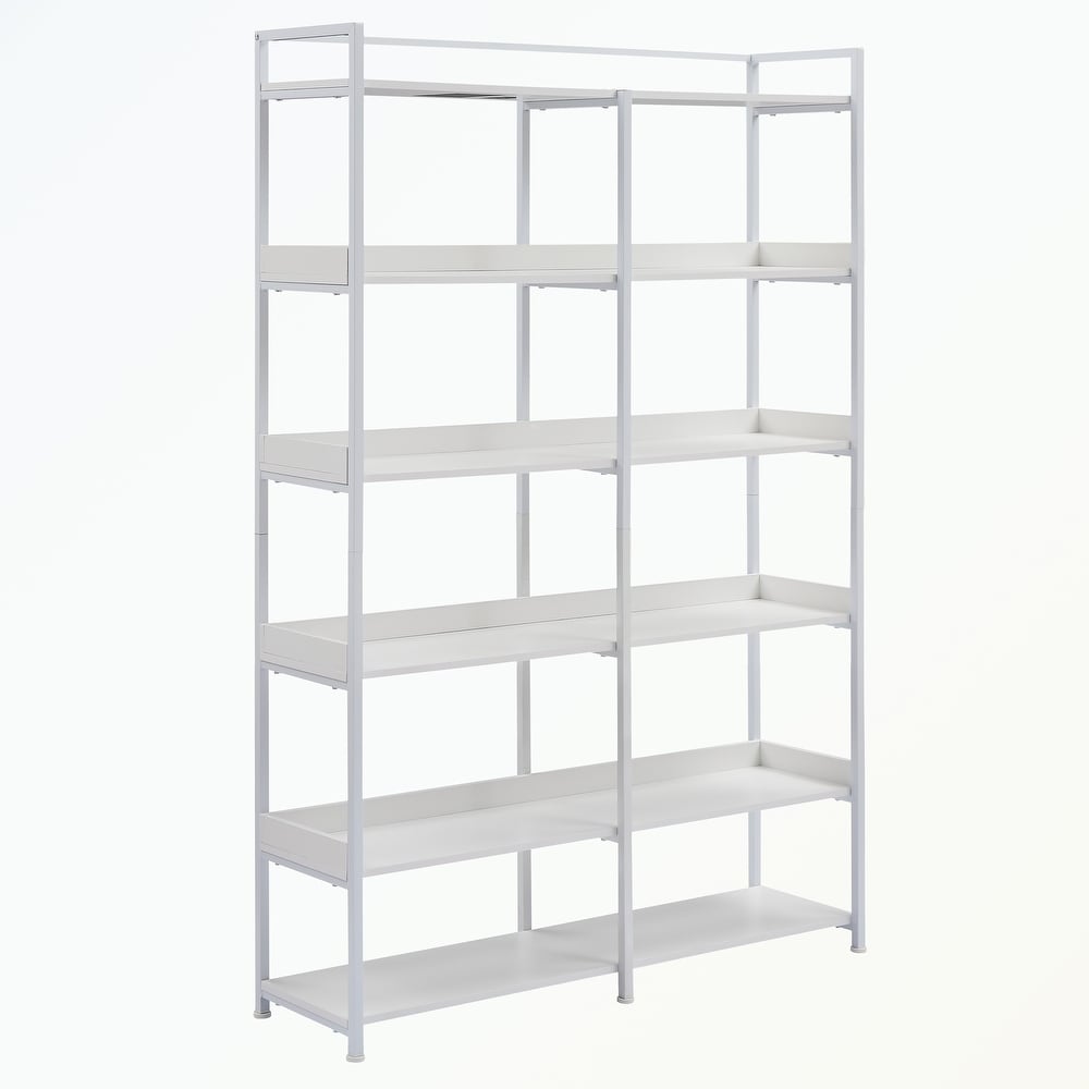 Bookshelf with MDF Boards Stainless Steel Frame