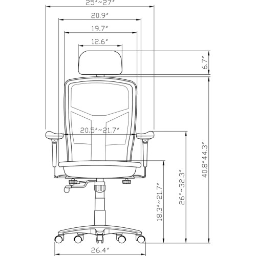 Lorell ErgoMesh Series High-Back Mesh Chair (60324)