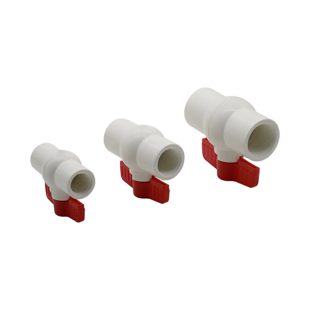 1/2 3/4 1 inch Female Thread PVC Ball Valve Waterstop Garden Irrigation Aquarium Pipe Fittings