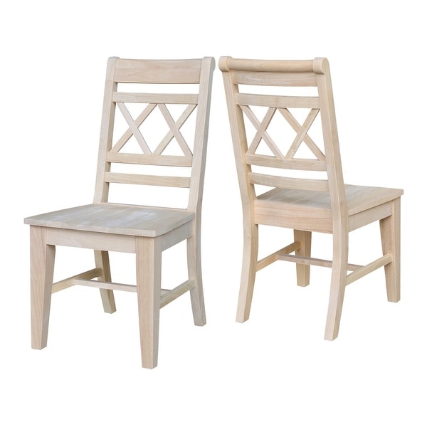 Double X-Back Chair， Set of Two