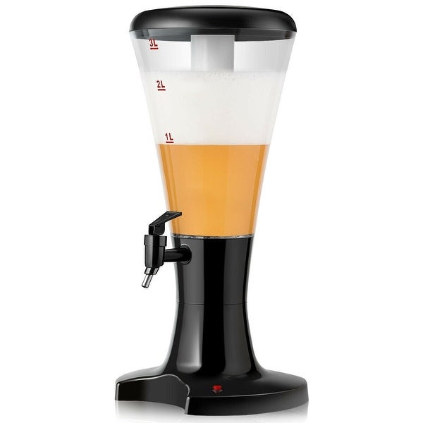 3L Draft Beer Tower Dispenser with LED Lights - 9.5