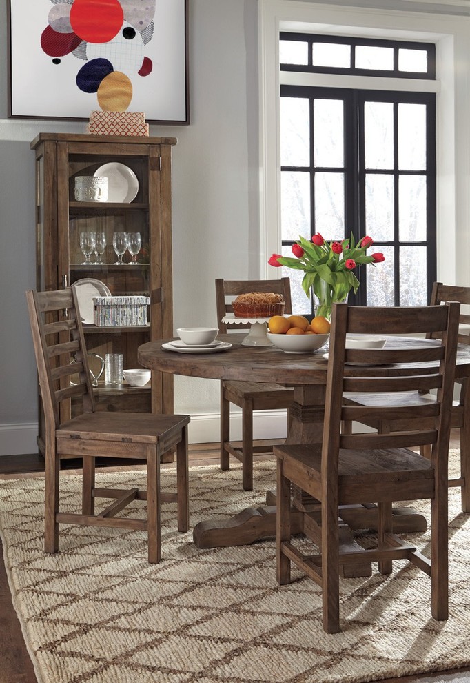 Farmhouse Reclaimed Wood Dining Chair Set Of 2   Farmhouse   Dining Chairs   by Zin Home  Houzz