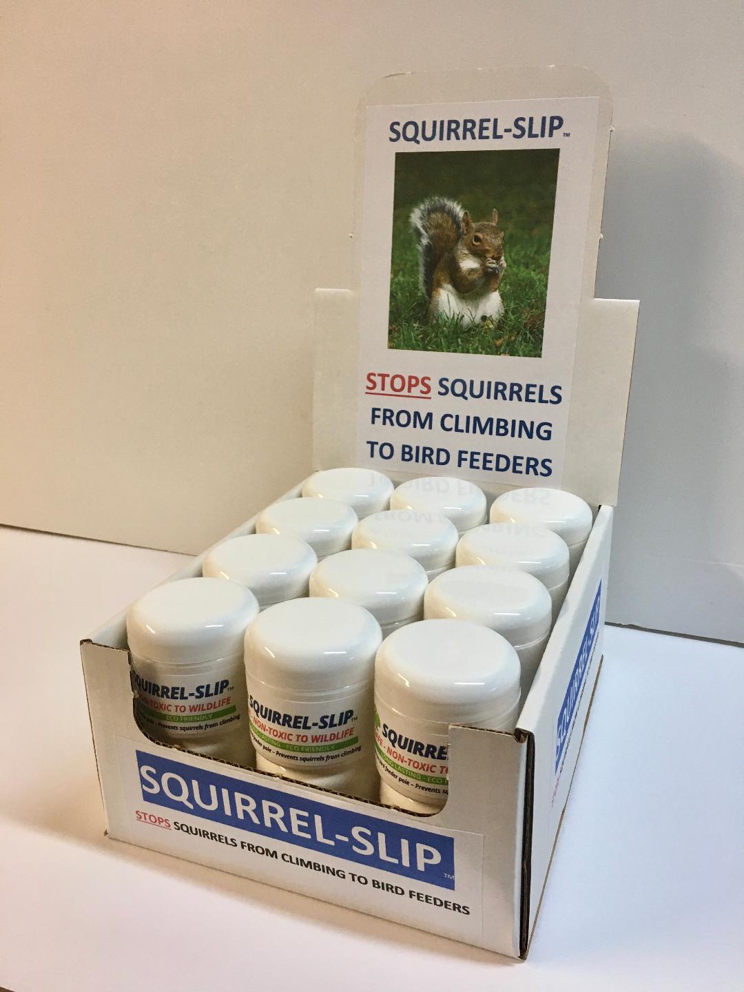 Squirrel-Slip Stop Squirrels Climbing Bird Feeder Pole， Natural Repellent 2 oz.