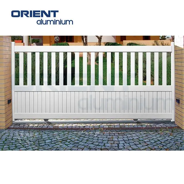 Factory supply wholesale Low maintenance house gate automation system outdoor aluminum swing gates designs