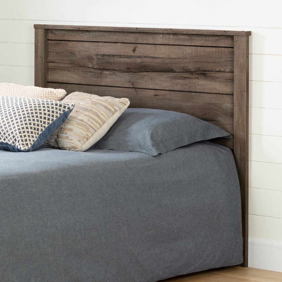 South Shore Fynn Full Panel Headboard in Fall Oak   Rustic   Headboards   by South Shore Furniture  Houzz