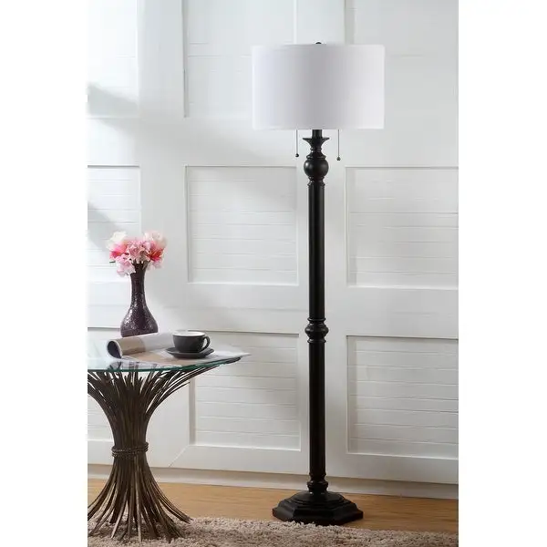 SAFAVIEH Lighting Jessie Oil-Rubbed Bronze 2-light 59-inch Floor Lamp - 16