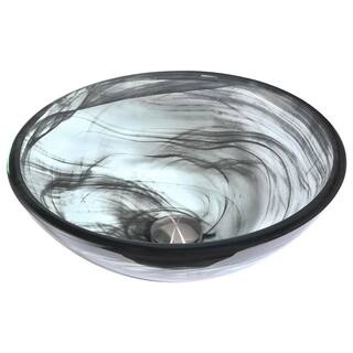 ANZZI Mezzo Series Vessel Sink with Pop-Up Drain in Slumber Wisp LS-AZ054