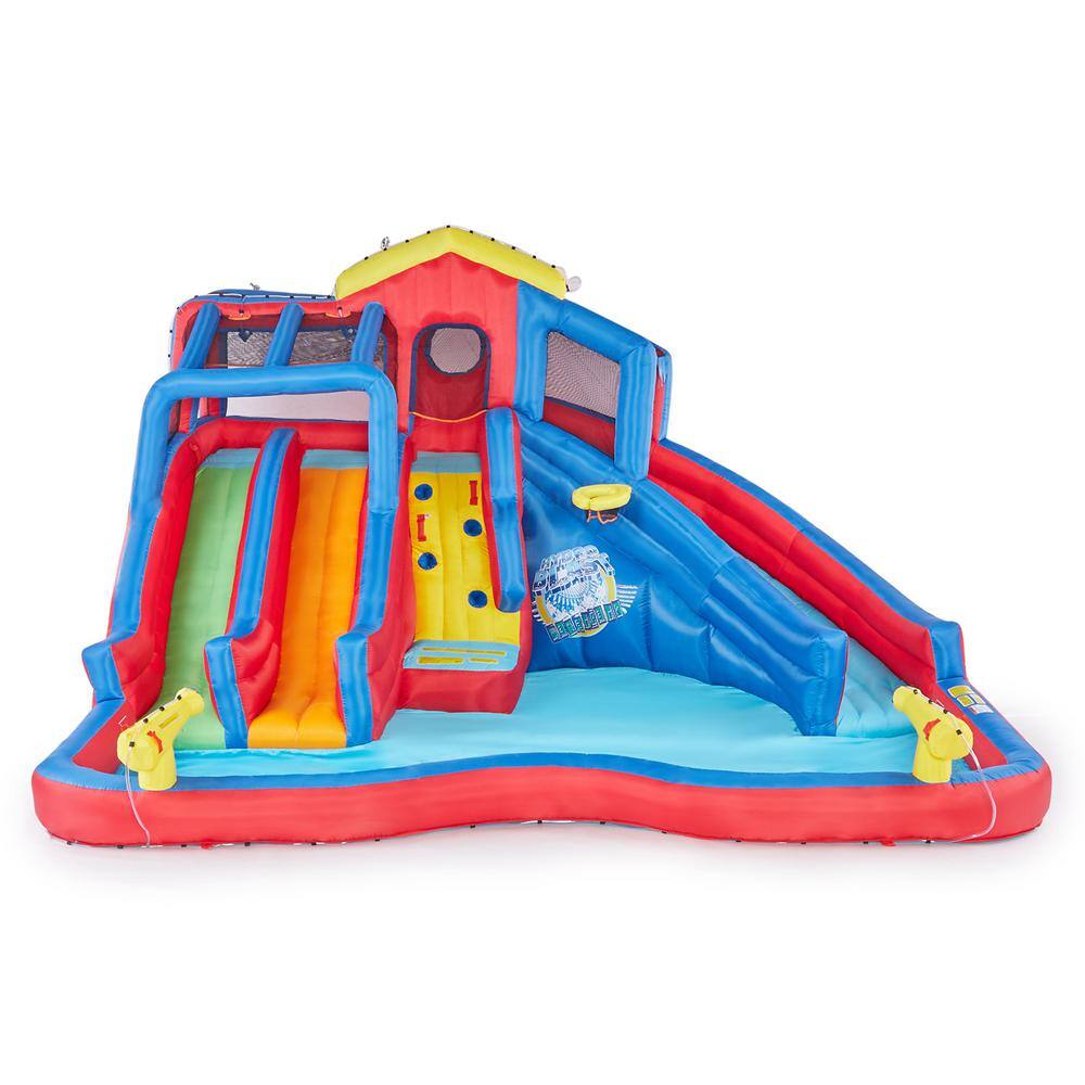 BANZAI Hydro Blast Inflatable Play Water Park with Slides and Water Cannons BAN-35545