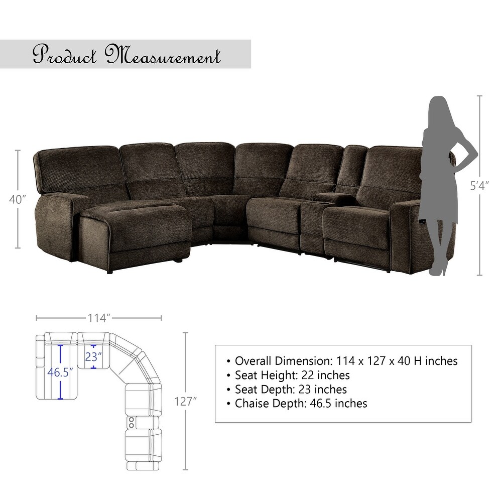 LeGrande Modular Reclining Sectional Sofa with Left Chaise