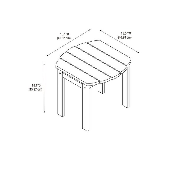 Gavil White Adirondack End Table (Table Only)