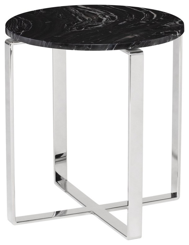 Rosa Side Table Marble   Contemporary   Side Tables And End Tables   by Advanced Interior Designs  Houzz