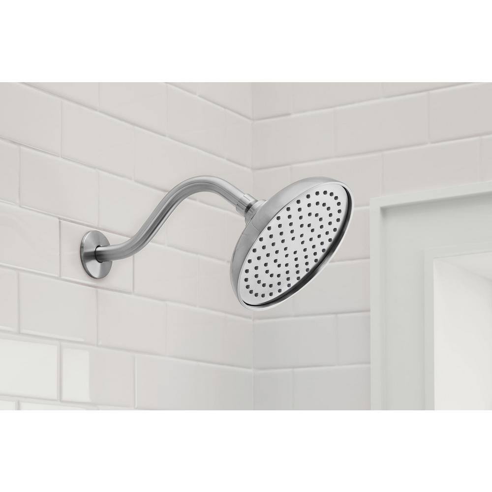 Glacier Bay 9 in. Curved Shower Arm with Flange in Chrome HD59302-6201