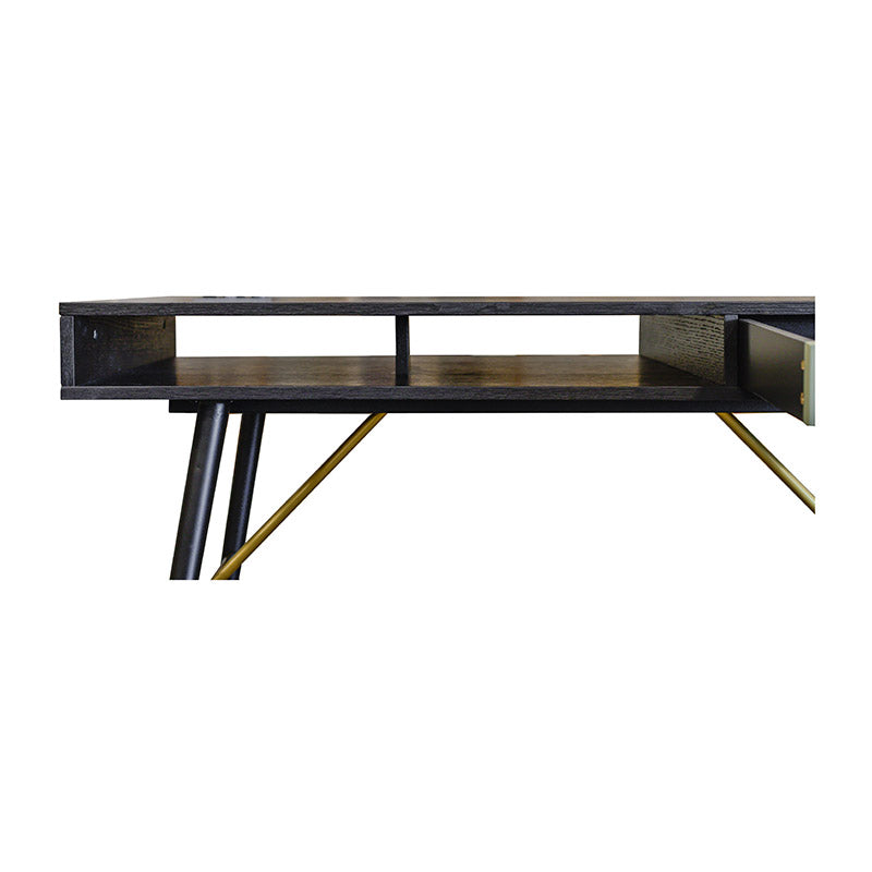 OMARI Study Desk 117cm - Black & Green