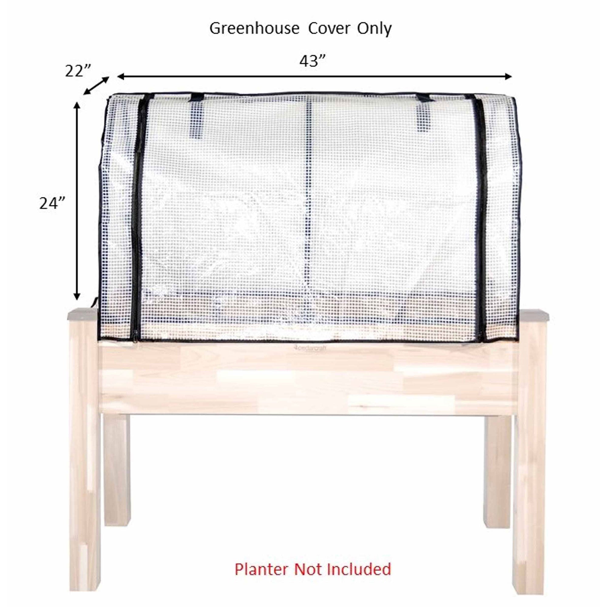 CedarCraft Self-Watering Elevated Cedar Garden Planter w/ Greenhouse Cover