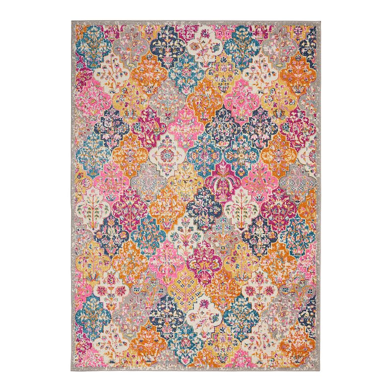 Nourison Passion Modern Quilt Multicolor Area Rug