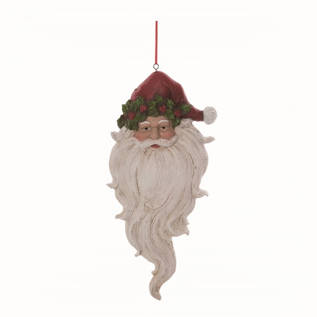 Transpac Resin Brown Christmas Classic Santa Hanging Wall Accent