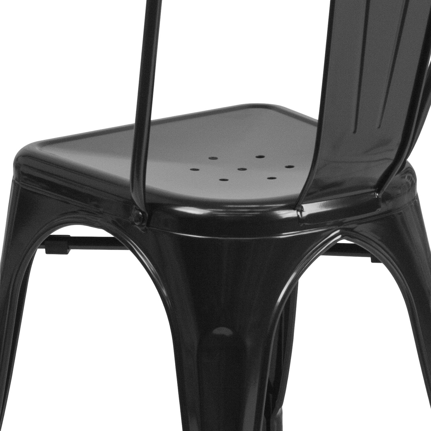 Flash Furniture Commercial-Grade Metal Indoor / Outdoor Stackable Chair