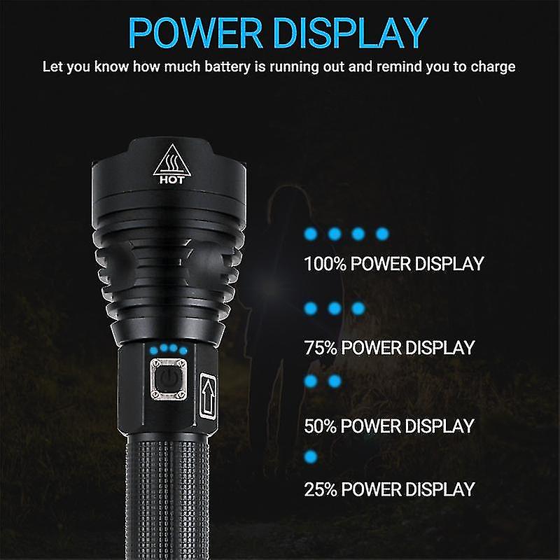 2500 Lumens Powerful Flashlight Outdoor Waterproof