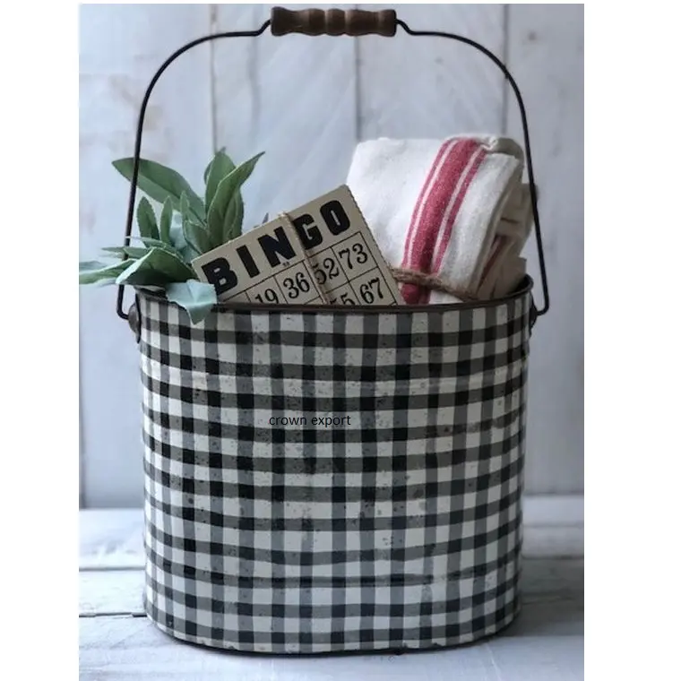 Set of 3 Buffalo Plaid Print Planter   Pots Flower Planter Storage Buckets Table Pots Plant Holder Indoor/Outdoor Decor Baskets