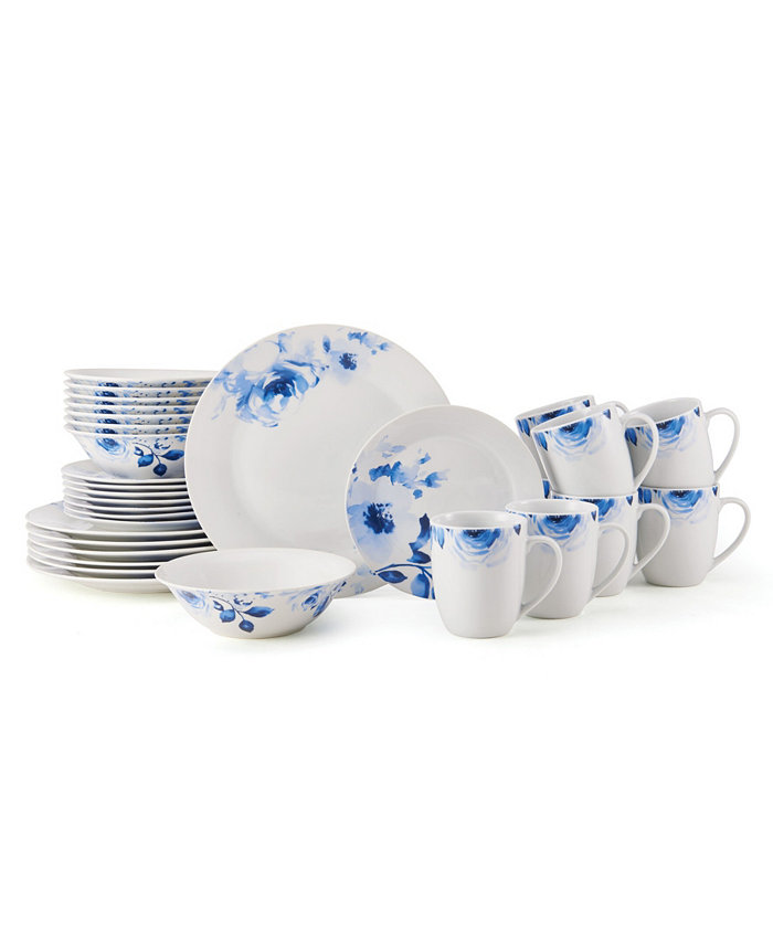 Fitz and Floyd Bloom 32 Piece Dinnerware Set Service for 8