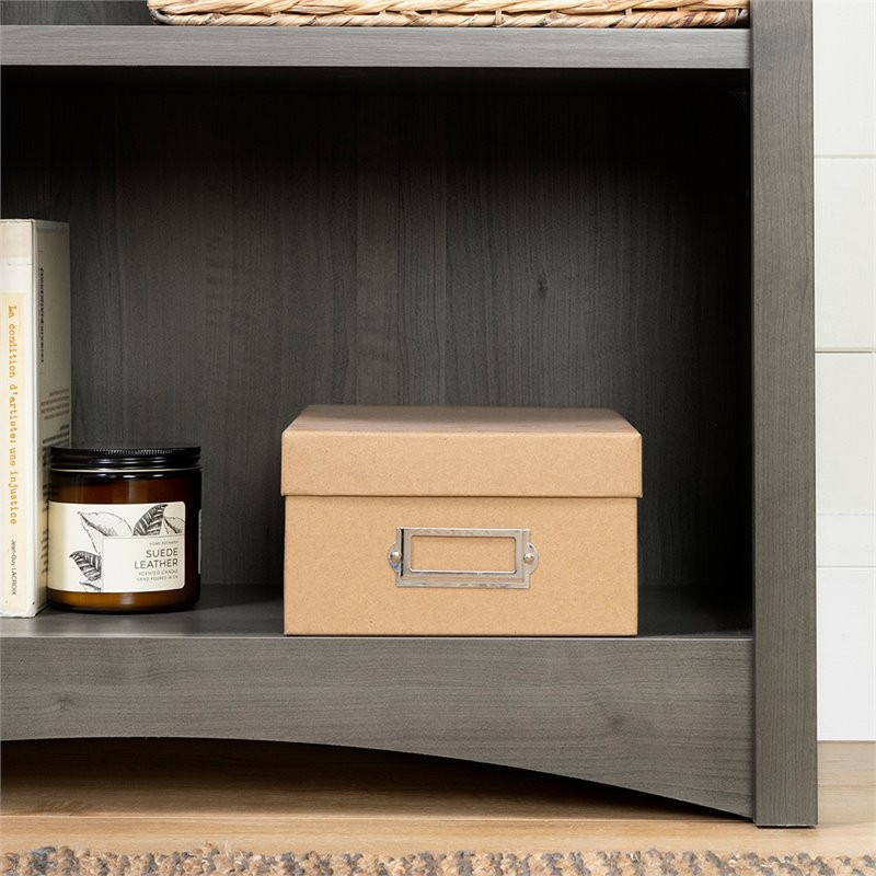 South Shore Artwork 4 Shelf Bookcase in Gray Maple   Traditional   Bookcases   by Homesquare  Houzz