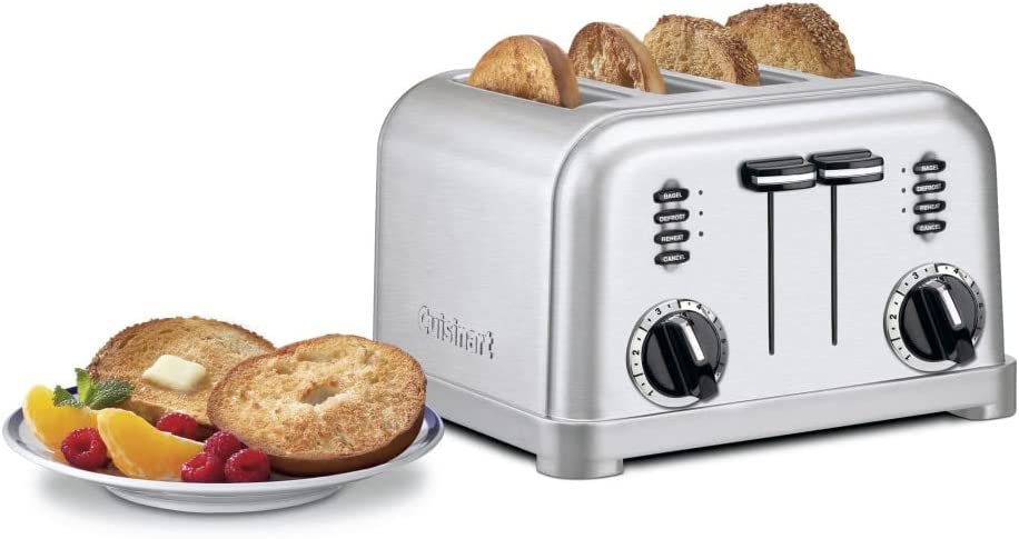 Cuisinart CPT-180P1 Metal Classic 4-Slice Toaster， Brushed Stainless