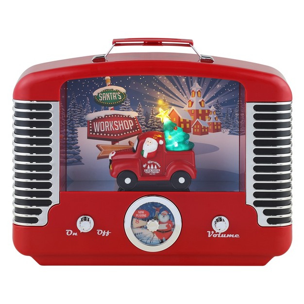 Mr Christmas Nostalgic Led Retro Radio Musical Christmas Decoration