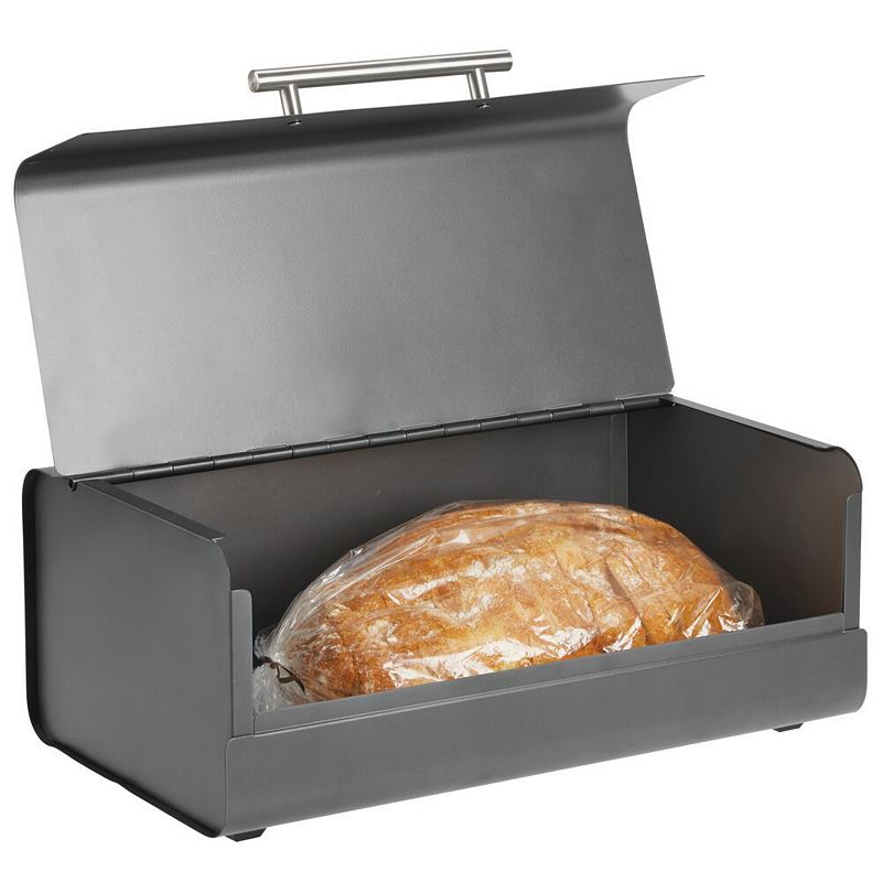 mDesign Metal Kitchen Countertop Bread Box， Home Storage Bin