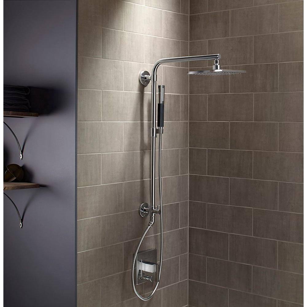 KOHLER HydroRail BathShower Column for Katalyst Rain Heads in Brushed Nickel K-45210-BN