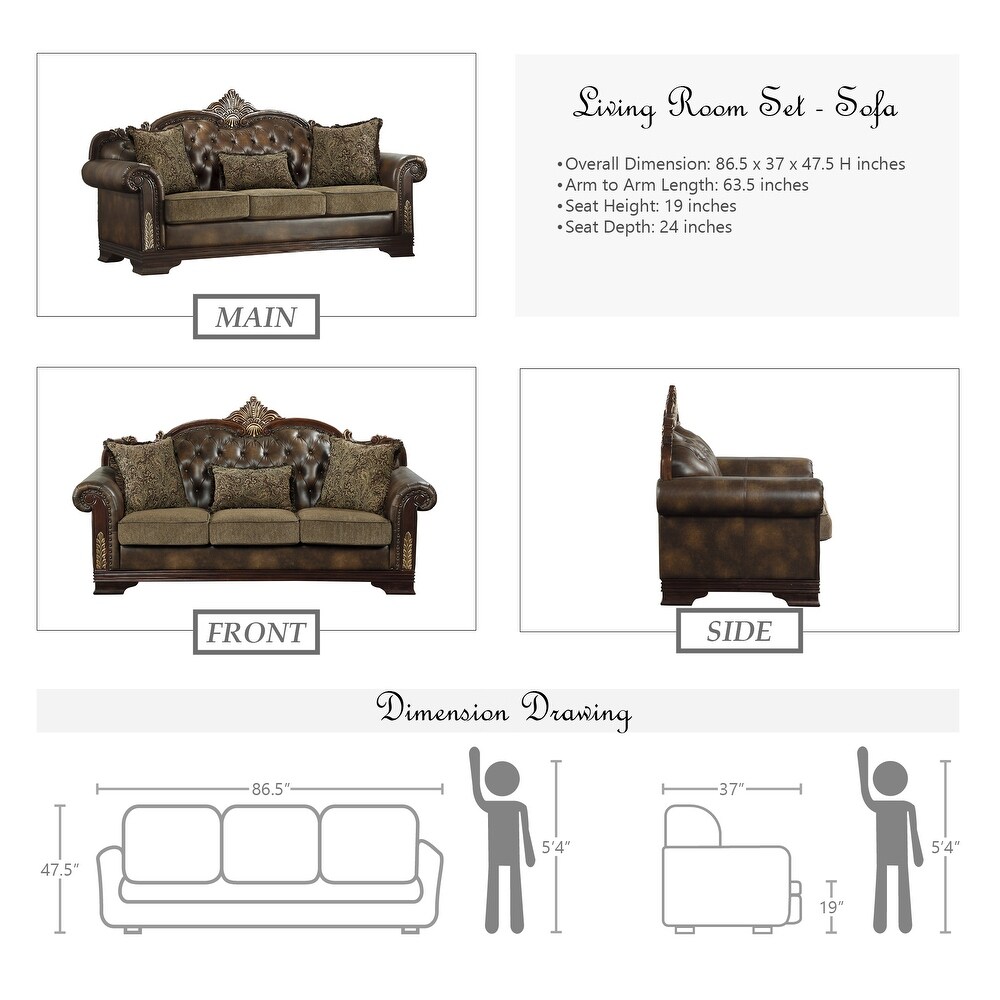 Irina 3 Piece Living Room Set