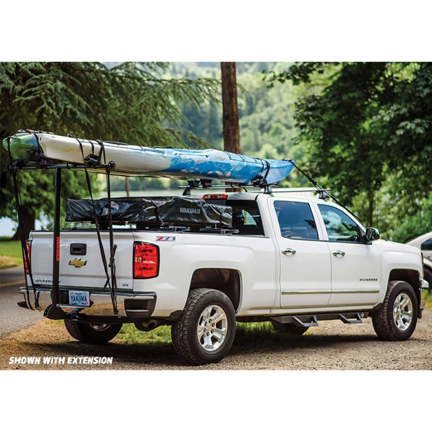 Yakima Longarm Aluminum Hitch Mounted Adjustable 3 Position Tailgate Truck Bed Extender Rack For Hauling Kayaks Lumber And Ladders Black