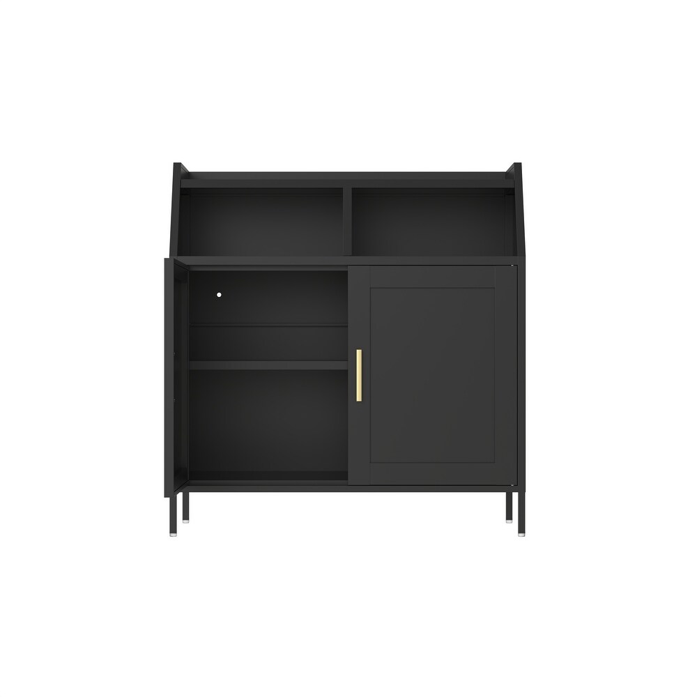 Metal Buffet Sideboard Cabinet with Storage Storage Cabinet Modern Sideboard Buffet Table