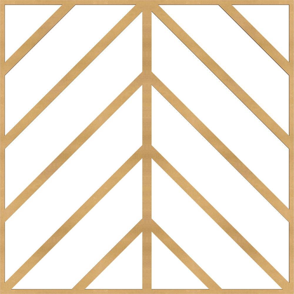 Ekena Millwork 23 38 in. x 23 38 in. x 14 in. MDF Large Genoa Decorative Fretwork Wood Wall Panels (20-Pack) WALW24X24X0250GNAMF-CASE-20