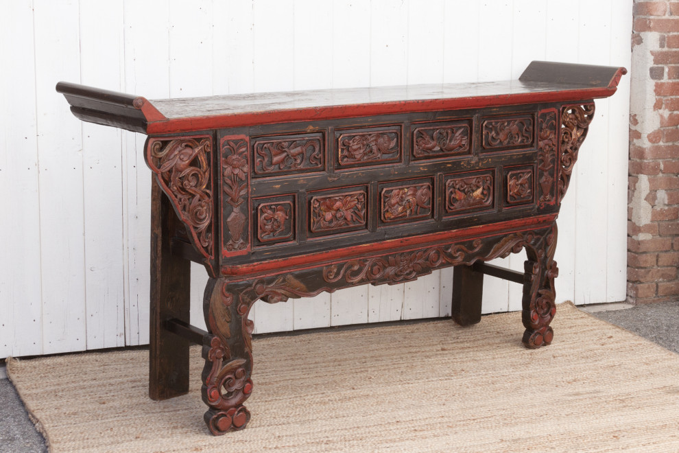 Antique Chinese Black  ampGilt Console   Asian   Console Tables   by De cor  Houzz