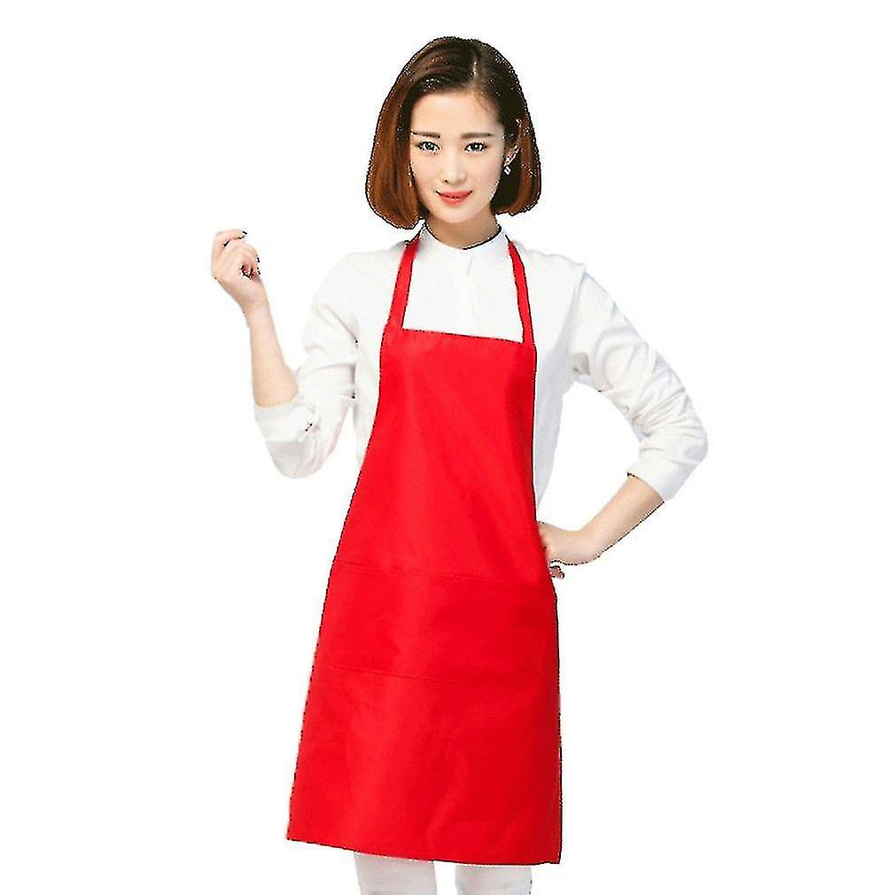 Apron Home Kitchen Chef Aprons Restaurant Cooking Baking Dress Apron With Pockets Kitchen Apron Cleaning Tools Men Woman