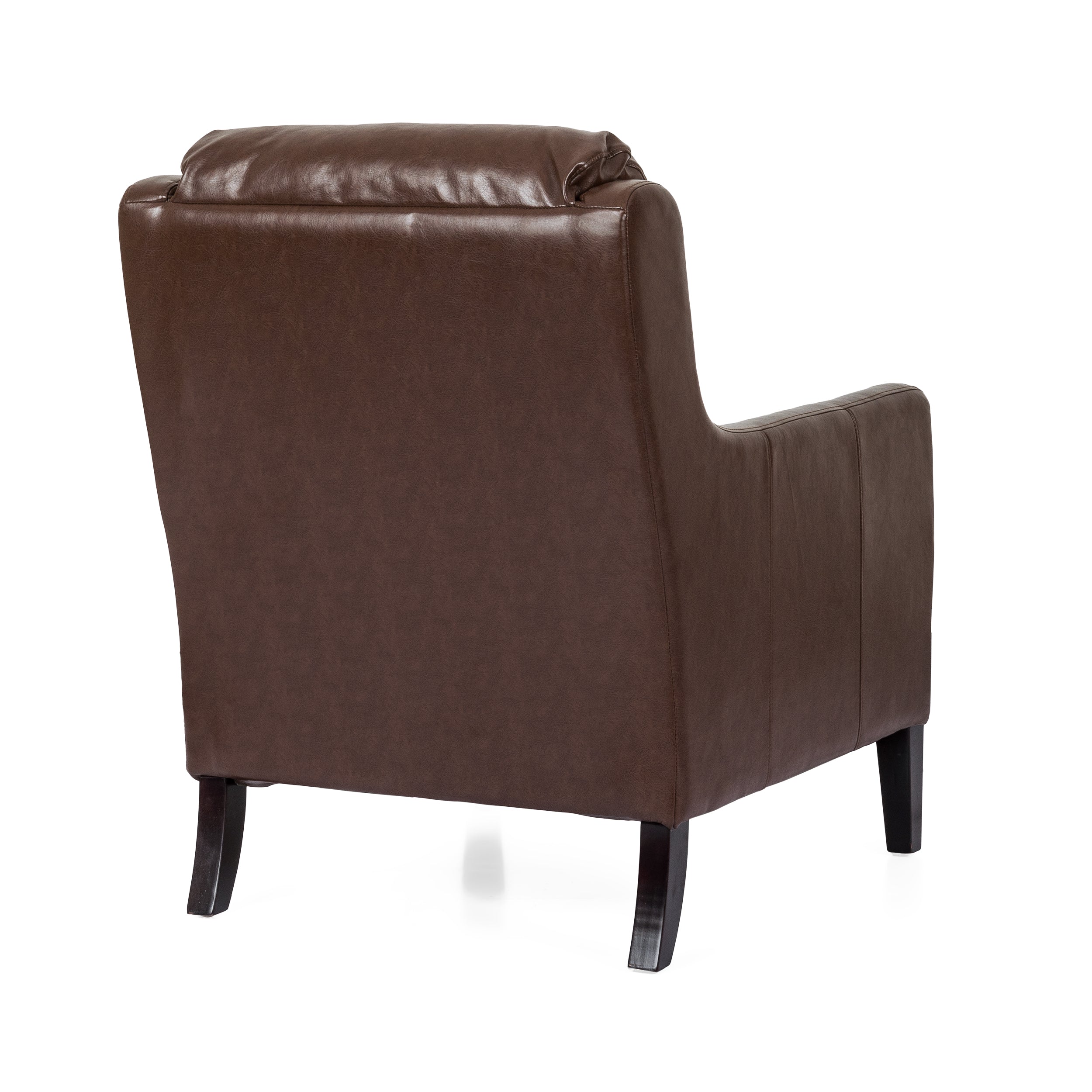 Baden Contemporary Pillow Tufted Faux Leather Club Chair