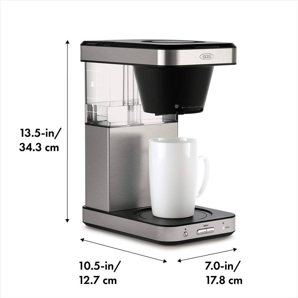 OXO 8-Cup Stainless Steel Brew Coffee Maker with Single-Serve Capability 8718800