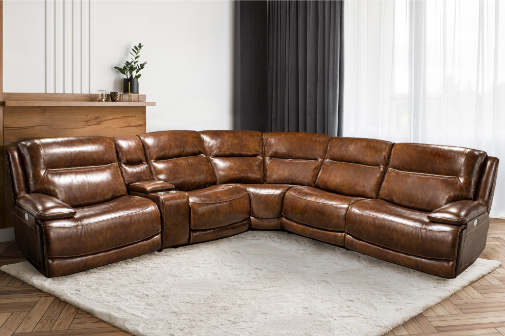 6 Piece Zero Gravity Modular Power Reclining Sectional   Transitional   Sectional Sofas   by Parker House  Houzz