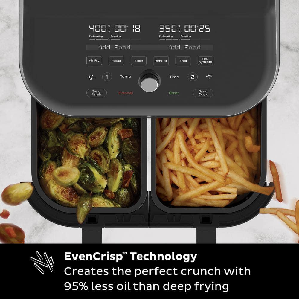 Instant Pot Instant Vortex Plus 8 qt Black Dual Basket Air Fryer with ClearCook