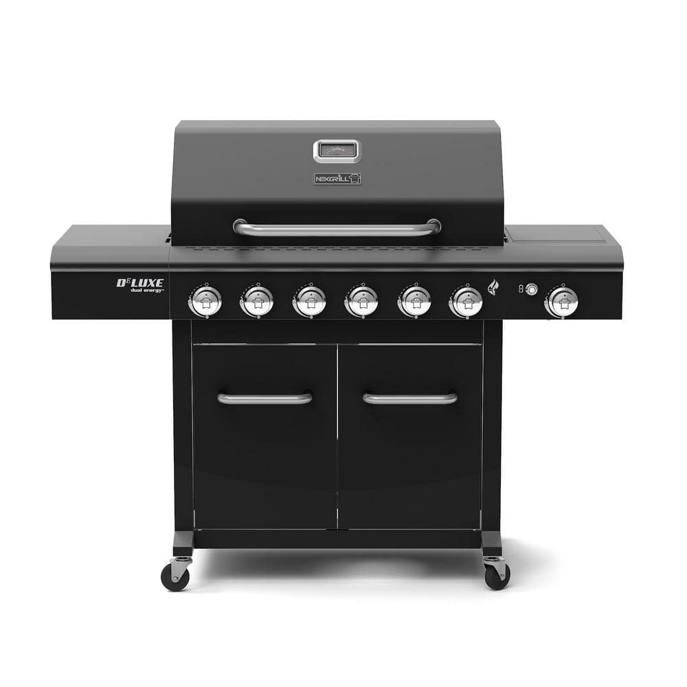 Nexgrill Deluxe 6-Burner Propane Gas Grill in Black with Side Burner 720-0898A