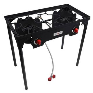 GASONE High Pressure Double Propane Burner Outdoor Cooker Fryer B-4545-H