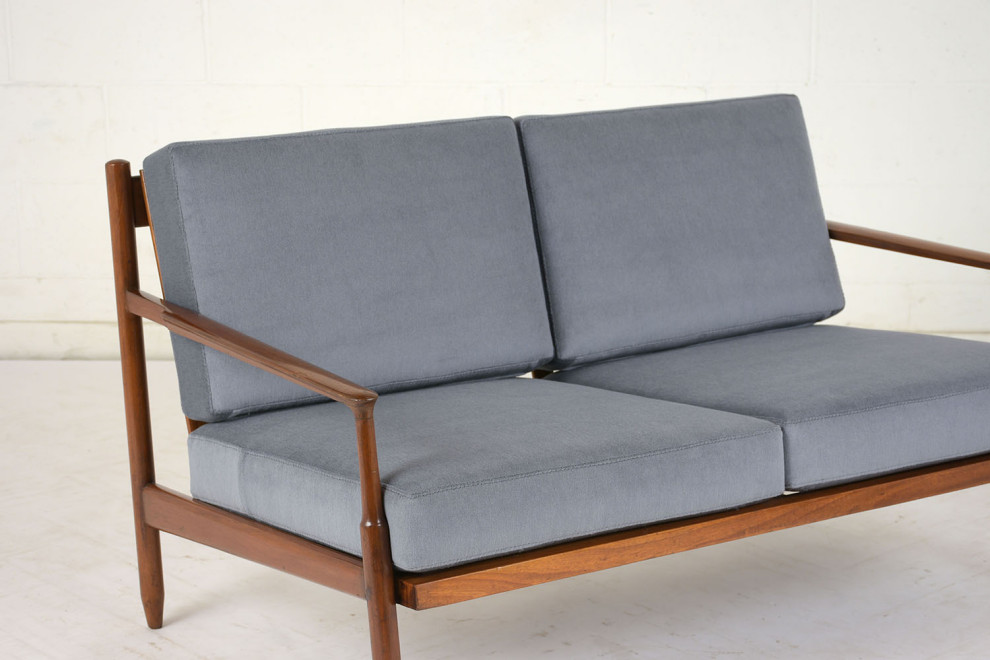 Consigned Brazilian Mid Century Modern Loveseat   Midcentury   Loveseats   by Castle Antiques  Houzz