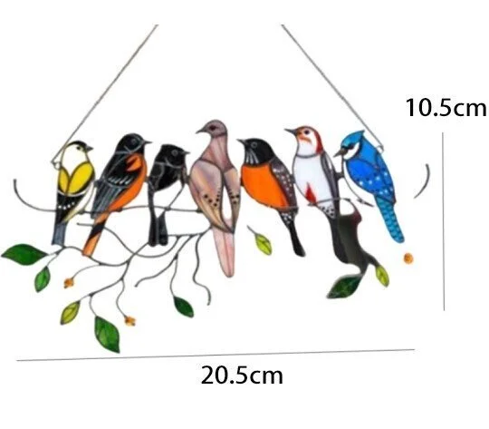 🔥 BIG SALE - 49% OFF🔥The Best Gift-Birds Stained  Window  Panel