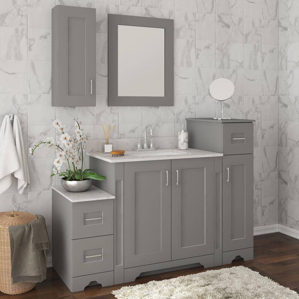 Home Decorators Collection Hawthorne 12 in W Wall Cabinet in Twilight Gray