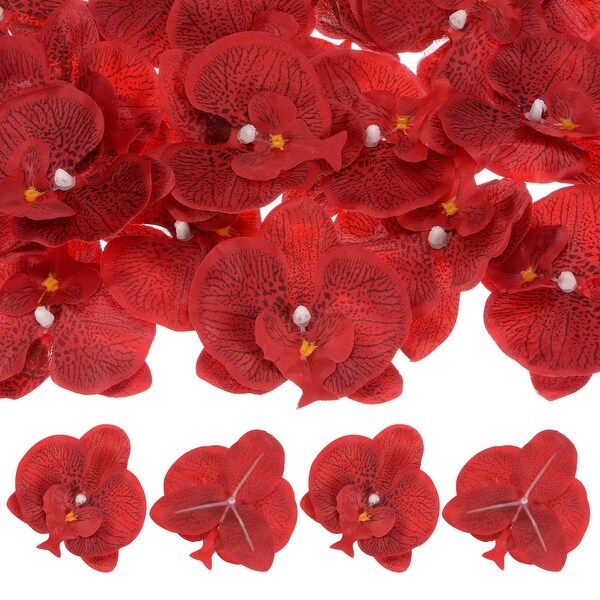 20Pcs Silk Faux Artificial Orchid Flower Heads Petals Decor