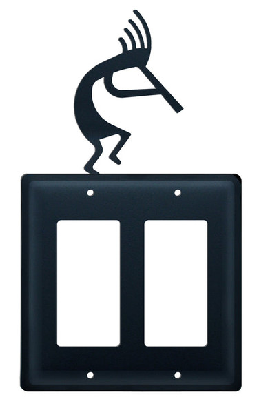 Village Wrought Iron EGG 56 Kokopelli   Double GFI...