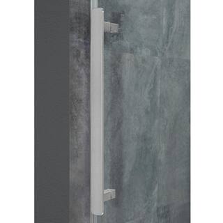 Glacier Bay Tidal 48 in. W x 78.74 in. H Sliding Semi Frameless Shower Door in Nickel GBSH152