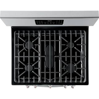 FRIGIDAIRE GALLERY 30 in. 5 Burner Freestanding Gas Range in Stainless Steel with Convection and Air Fry GCRG3060AF