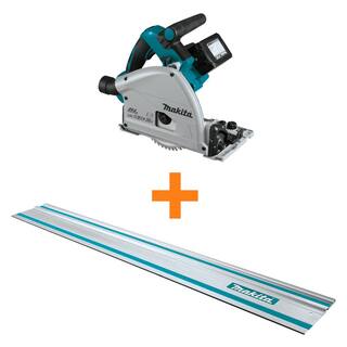 Makita 18V X2 LXT (36V) Lithium-Ion Brushless Cordless 6.5 in. Plunge Circular Saw Kit (5.0Ah) with bonus 55 in. Guide Rail XPS01PTJ1943685