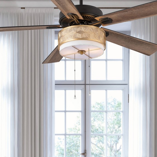 5 blade Led Transitional Lighted Ceiling Fan Gold River Of Goods